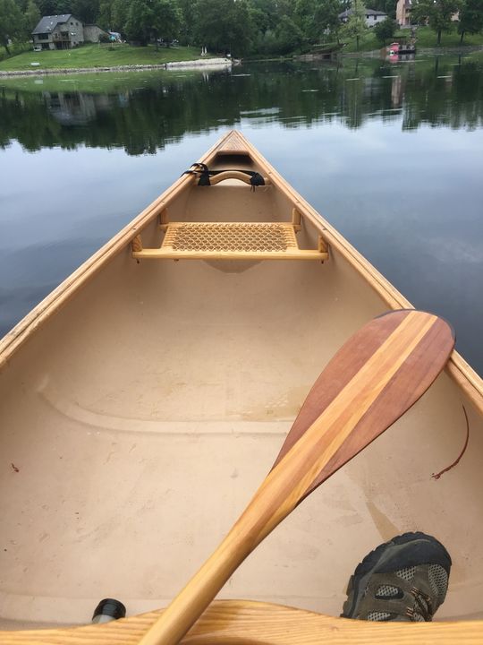 Nova Craft Fiberglass Canoe Fishing with Fiberglass Fly Rods